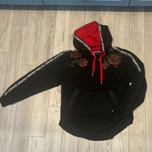 Encrypted Supply Company Black/Red Pullover Hoodie Mens Size 3XL